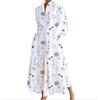 Moda Elegante Ampio Taglia Forte Abito Camicia da Donna Manica a Tre Quarti a Pois Ufficio A-line Stampato Festa Ampio Casual Semplice Abiti Abbigliamento Slim