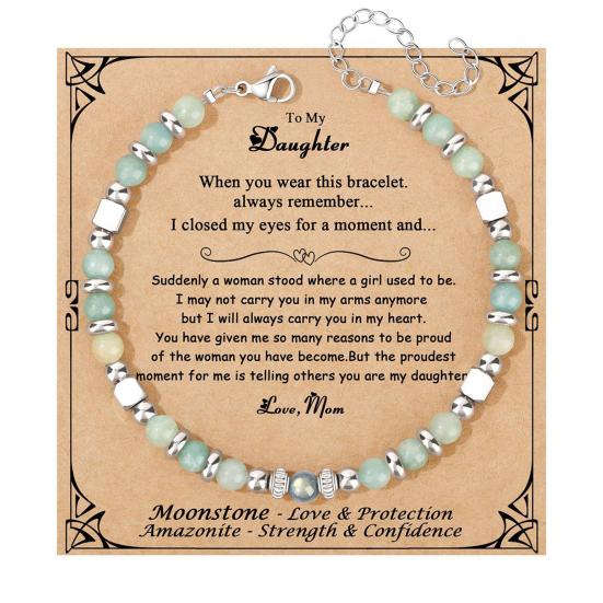 Inspirational Healing Bracelets Gifts for Women, Sunflower Natural Stone Beads Bracelet, Adjustable Cord Jewelry for Birthday, Anniversary Gifts