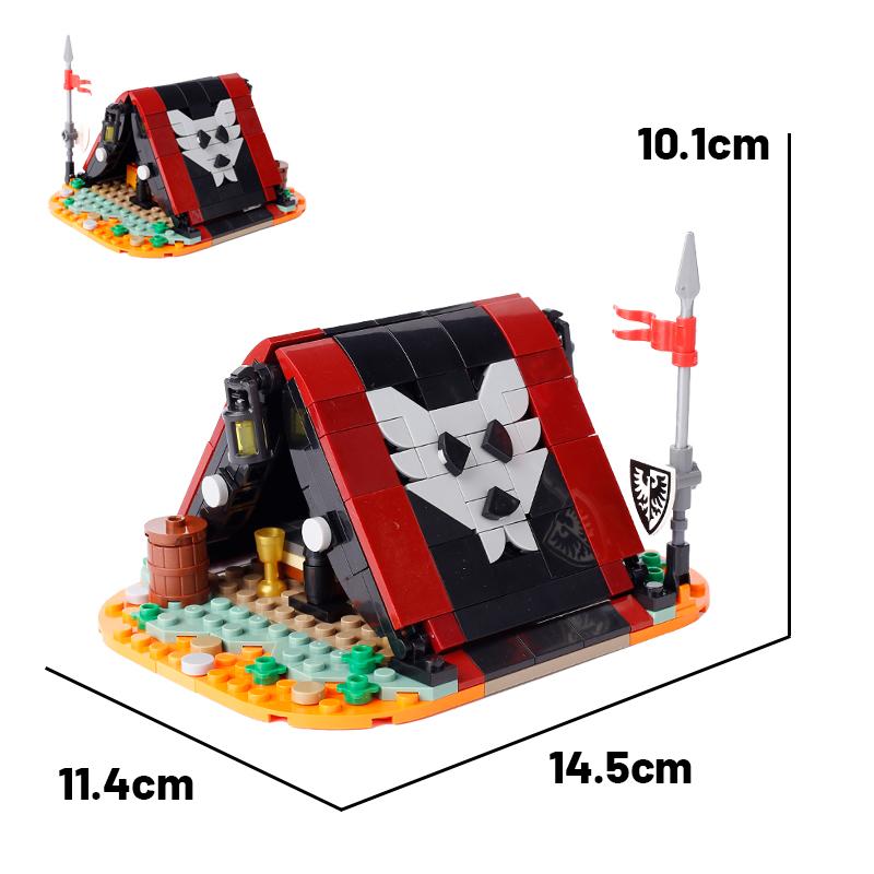 MOC Mittelalterliche Burg Pirateninsel Festung Bausteine Straßenansicht Haus Möbel Buchhandlung Filmszene Zubehör Spielzeug