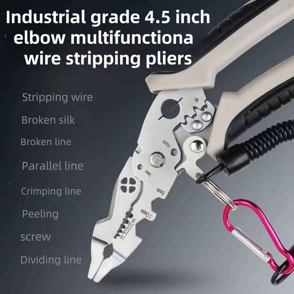 

Многофункциональные клещи для зачистки проводов Клещи для электрика Нержавеющая сталь Разъемные клещи для обмотки проводов Обжимной зажим для ремонта электрика Multifunctional Wire Stripper