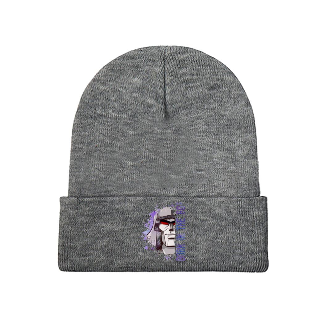 UFO Robot Grendizer Anime Knitted Hat for Women Unisex Skullies Beanies Winter Hat Megatron 60s Casual Caps