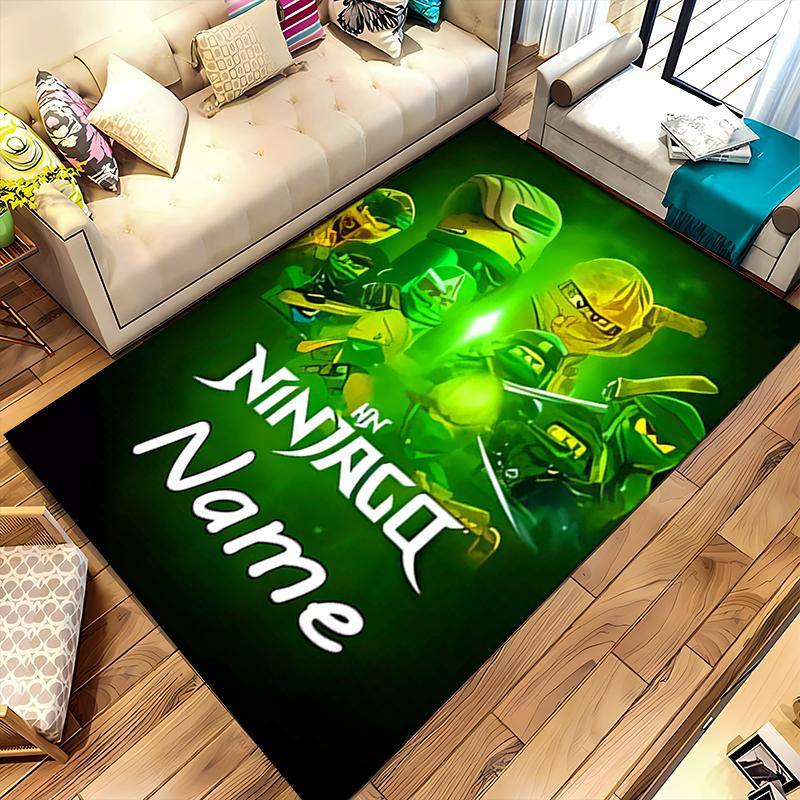 Custom Personalization Lego Ninjago Area Rug - Perfect For Kitchen, Bathroom,Laundry Room Decor Large Size Available,Gift All Seasons