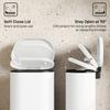 30 L Modern Curved Kitchen Bin - Cream