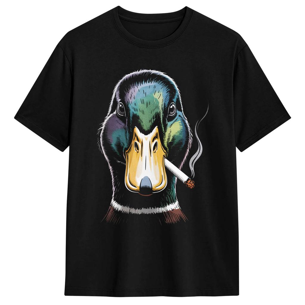 Mallard Smoking Cigarette Meme Funny Mallard Duck Hunting T Shirt Summer Hipster TShirts Unisex 100 Cotton Crew Neck 5XL Top Tees
