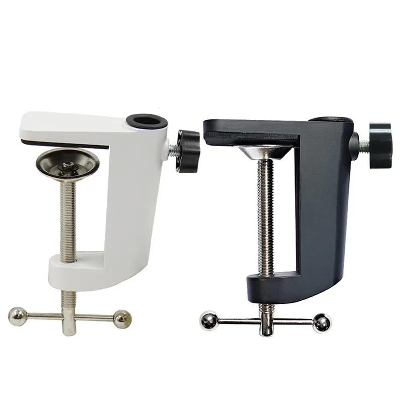 Aluminum Allo Adjustable Desk Lamp Fixed Base Clamp Holder Clip With Stainless Steel Swing For DIY Hose Table Lamp