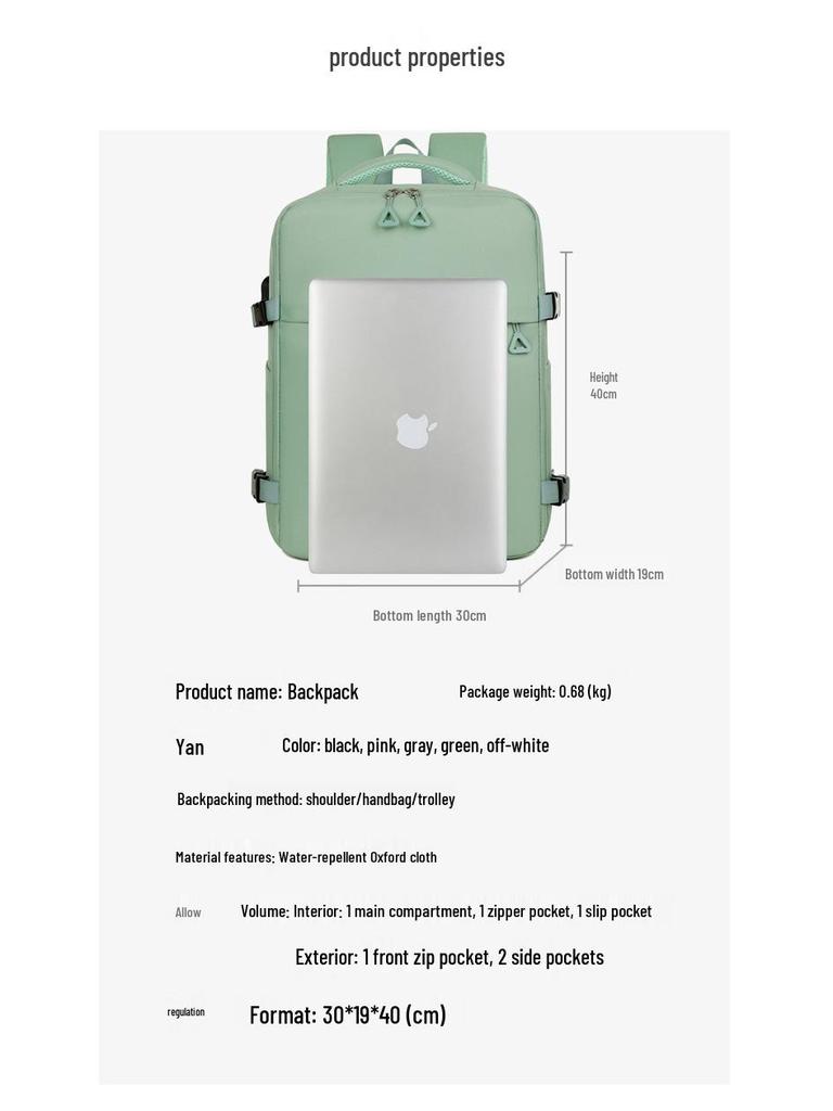 Damen Leichter Multifunktionaler Reise-Rucksack – Großes Fassungsvermögen für Kurztrips