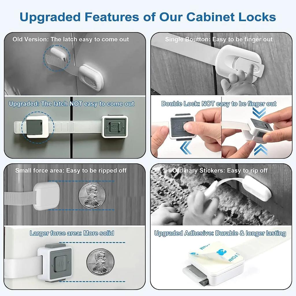 1PCS Child Safety Lock Baby Drawer Lock Child Anti-opening Cabinet Door Refrigerator Lock Buckle Baby Anti-pinch Safety Buckle