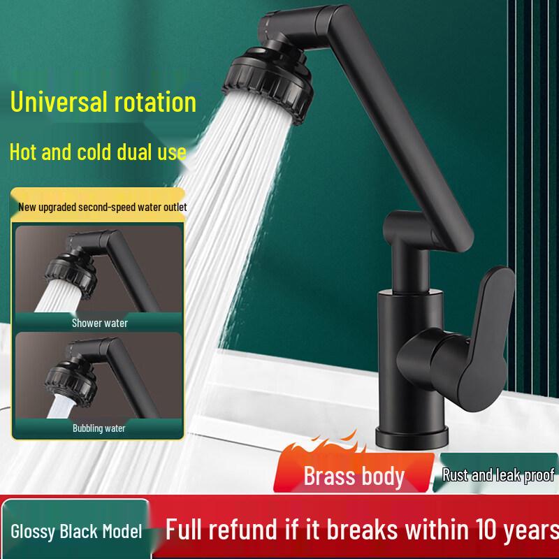 Robotic Arm Wall-Mounted Washbasin Faucet