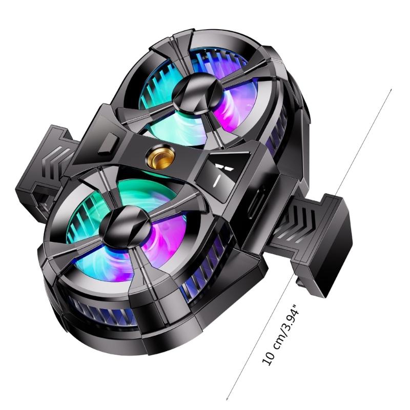 Semiconductor Cooling System 7-Blades Digital Display Radiator Phone Cooler Fan Clip Silent Heat Sink for Gaming Live