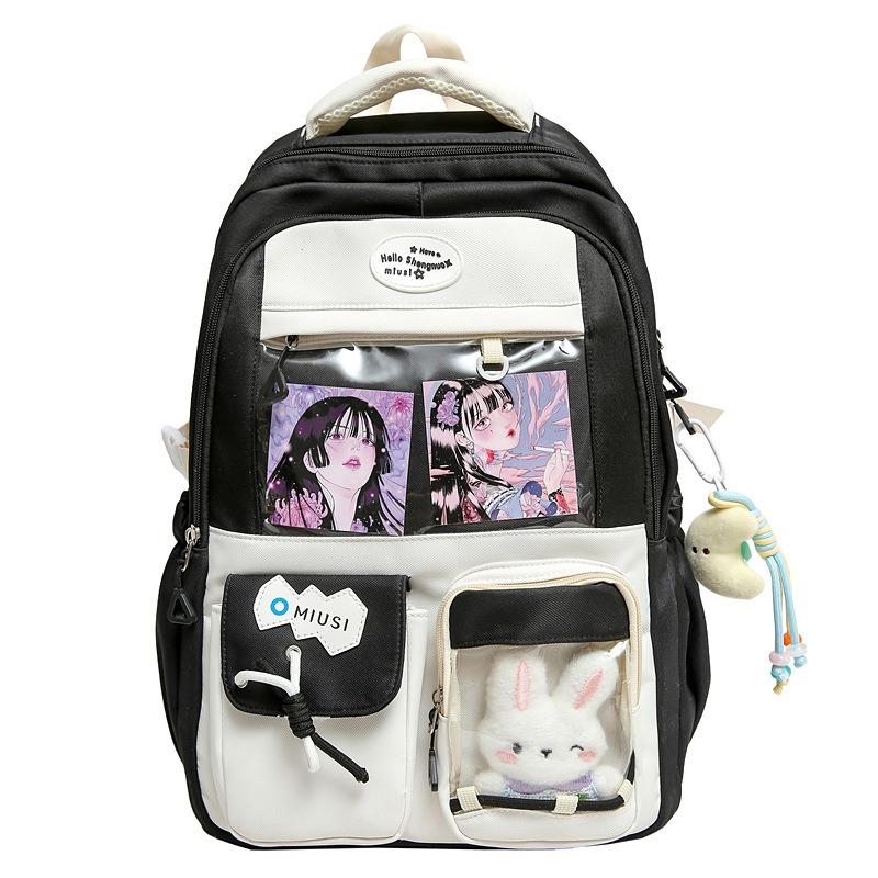 The New Schoolbag Is High-value, Fresh, Sweet and Transparent, and the Lightweight Travel Backpack for Junior High School Students.