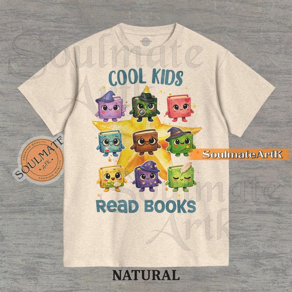 Cool Kids Read Books Shirt, Cute Reading Tshirt, Book Lover T-shirt, Comfort Colors Unisex Graphic Tee