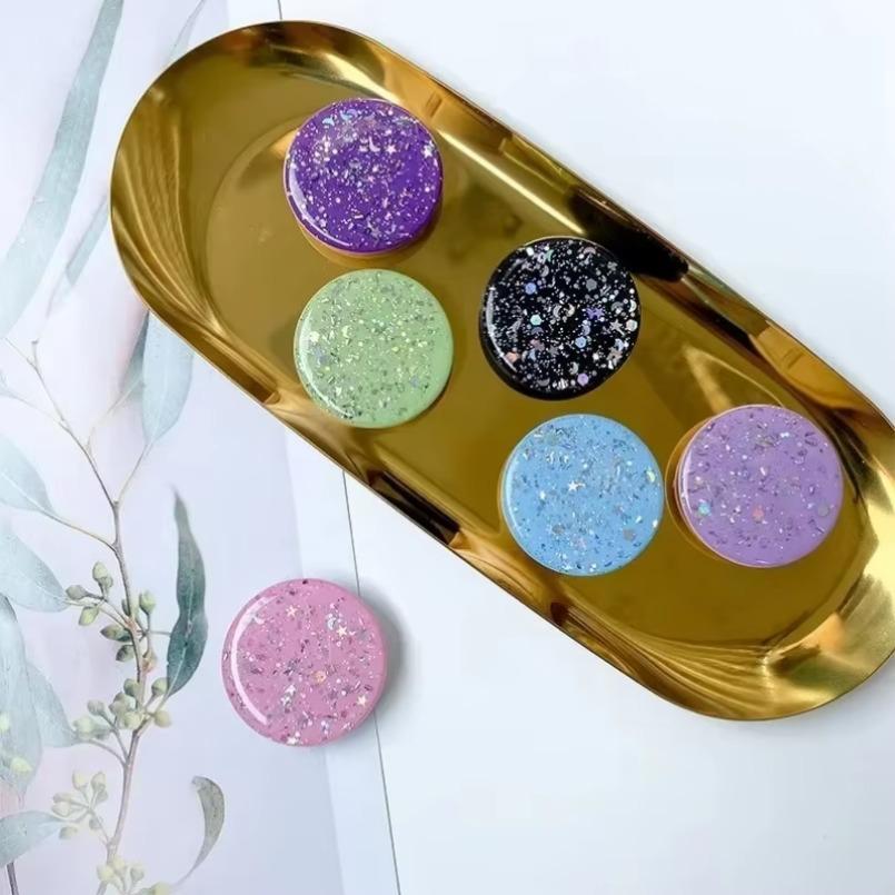Holder Grips Tok Sockets Starry Sky Glitter Drop Glue Tablet And Mobile Phone Pop Grip 3D Finger Phone Universal Lazy Holder