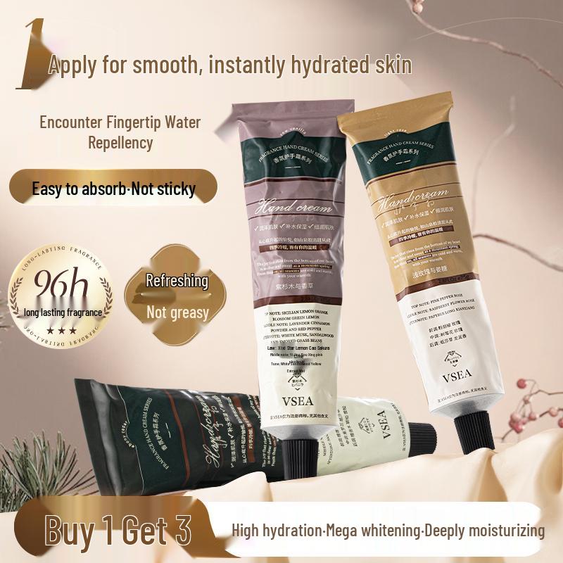 Long-lasting Moisturizing & Whitening Hand Cream for Fall/Winter, Anti-Chapping, Unisex Portable Tube