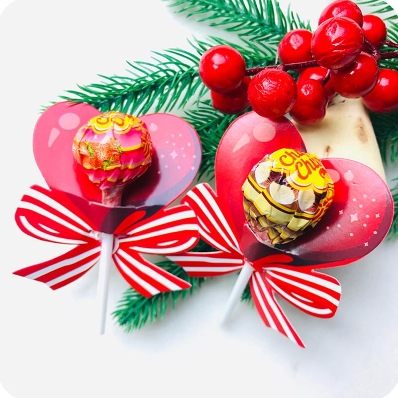 50 ks červené srdce mašlička lízátka ozdobná přání na svatbu na Valentýna narozeninové party potřeby cukroví dekorace dárky dárek