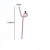 Glass Pipette Decorative Environmental Protection Reusable Non-toxic Durable Heat Resistance Colorful Straw Functional Security