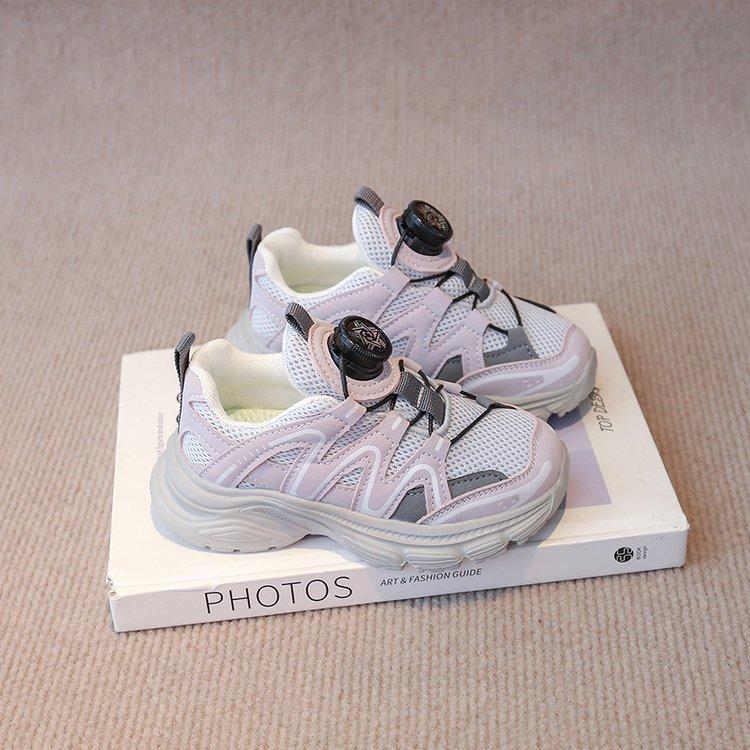 

Girls shoes sneakers 2025 spring and autumn new children s shoes knob versatile soft-soled dad shoes medium and large children s summer models 37 yards inner length about 22.8CM розовый