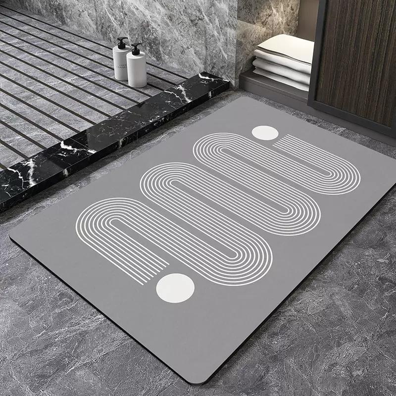 Luxury Nordic Bath Mat Super Absorbent Bathroom Mats Anti Slip Quick Dry Foot Floor Mat Shower Toilet Rug Doormat Carpet