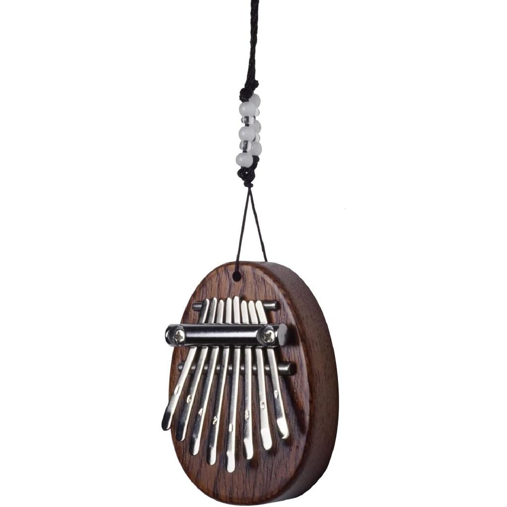 8 Key Mini Kalimba Thumb Piano Solid Wood Finger Piano Portable Marimba with Lanyard, Gift for Kids Adults Beginners