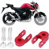 Rear Shock Extender, Aramox 2PCS Absorber Riser Universal Motorcycle High Damping Device Thicken Pad Chassis Extender Taper Riser With Screws Red
