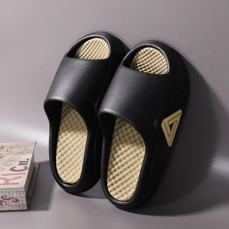 

Модные мужские мягкие повседневные шлепанцы с воздушной подушкой, сандалии на очень толстой подошве из ЭВА, модные шлепанцы, уличная обувь, летние сандалии для мужчин 40-41 чёрный