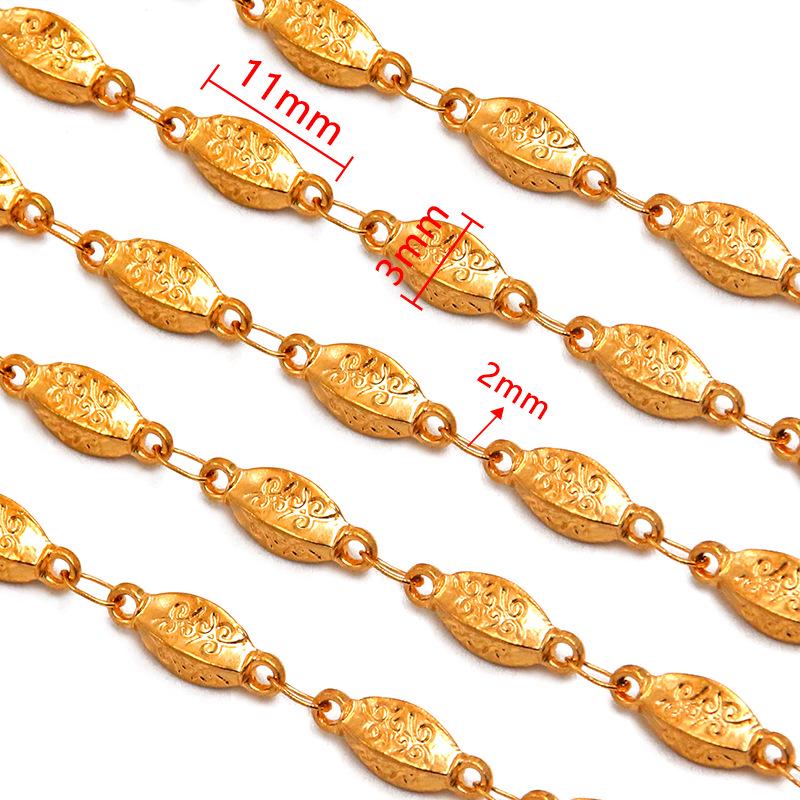 18K Gold Plated Stainless Steel Heart, Butterfly, Four-Leaf Clover, Shell Chain Bracelet/Necklace, 50cm.