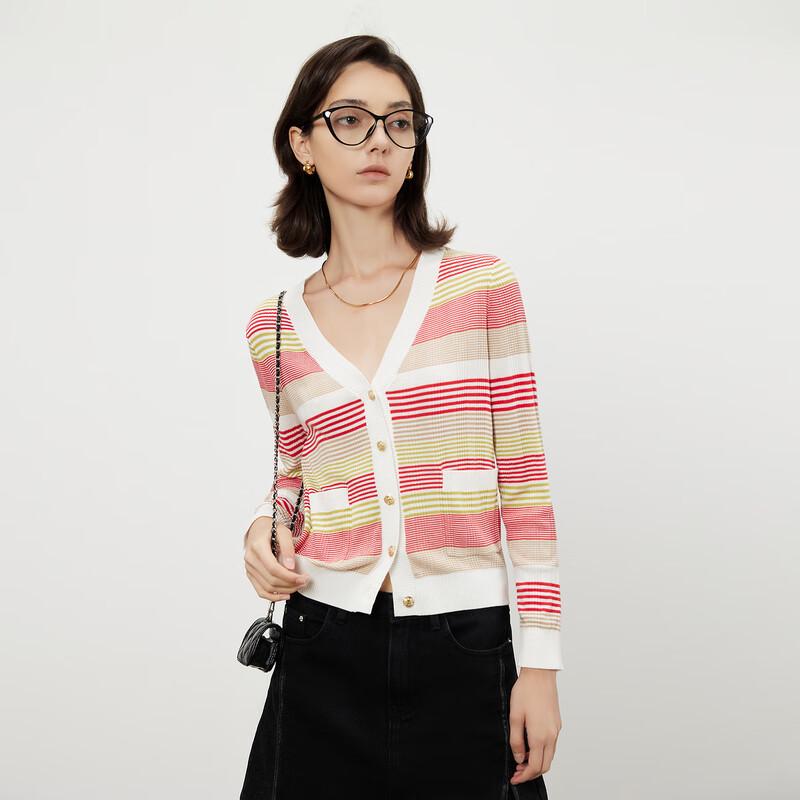 

Gejin Кардиган вязаный из шелка тутового дерева с длинным рукавом L