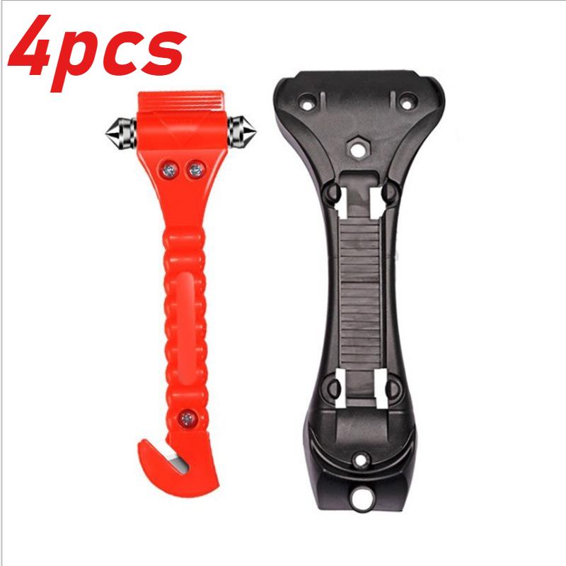 Car Window Breaker Basics Survival Safety Hammer 2-in-1 Seat Belt Cutter Window Hammer Escape Tools Emergency Accessories