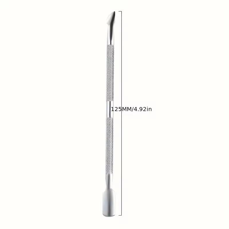 Stainless Steel Cuticle Pusher & Triangle Scraper: Gel Nail Polish Remover, Dead Skin Remover Tools for Manicure and Pedicure