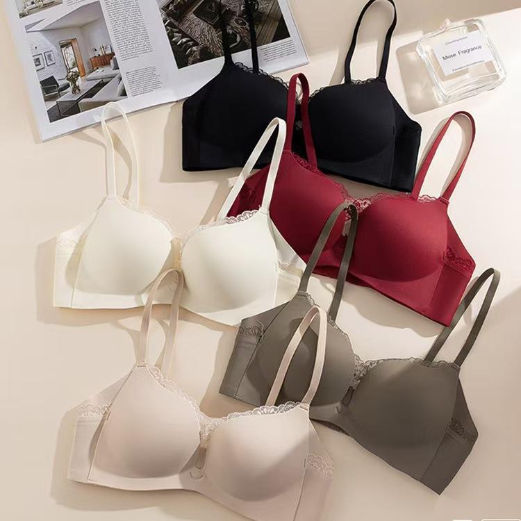 Deep V Lacey Lingerie, Gathers To Enhance the Bust, Provides a Smooth and Seamless Sexy Bra.