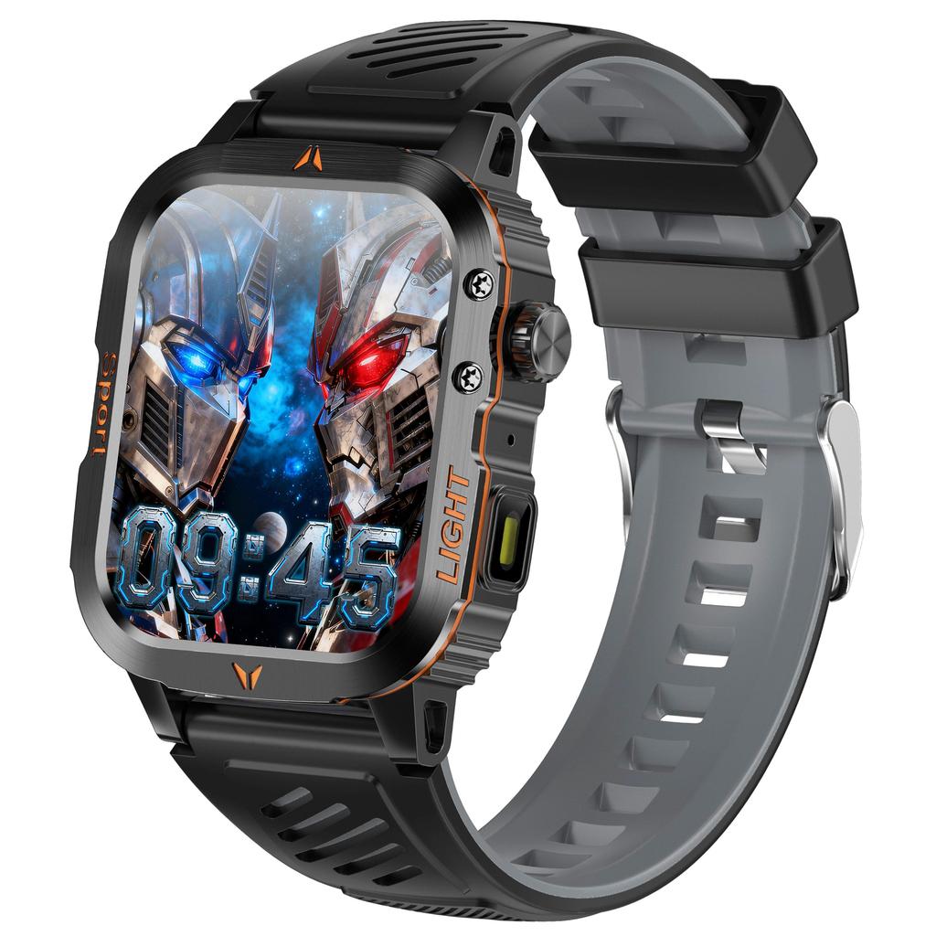 Robustes und langlebiges Militär-Smartwatch 1500mAh Akku 30-Tage Blouetooh Anruf Multifunktionalität, LED-Taschenlampe 150 Sportmodi Android iPhone.