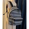 Used Authentic SAINT LAURENT Skull Pattern Skull Rucksack Bag Canvas Black x White