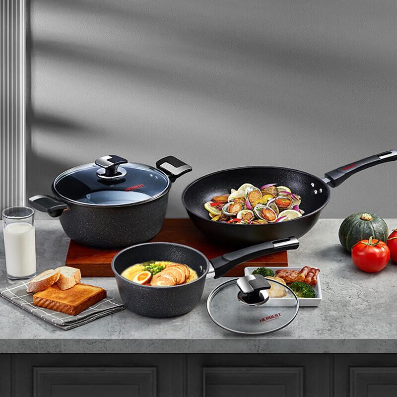 HERBERT Luxembourg Crystal Diamond 3-Piece Cookware Set