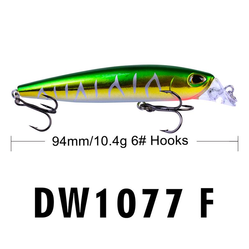 

1 шт. Приманки 6 кольорів Топвотер Рибальські приманки Рибальське спорядження Міннолоа Приманка Пластикова Штучна приманка 94мм/10.4г Нова приманка Тверда приманка