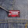 British Souvenir Enamel Pin Red Double Layer Bus Brooch Alloy Accessory For Jacket Backpack Fashion Jewelry