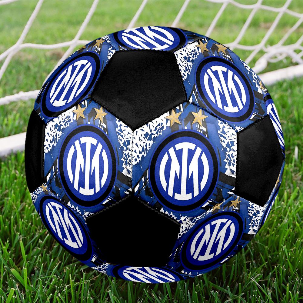 TAGLIA 5 Pallone da Calcio FC Internazionale Milano Colorato Per Tutte le Età Cucito a Macchina PVC Pronto per la Competizione Resistente Alta Rimbalzabilità