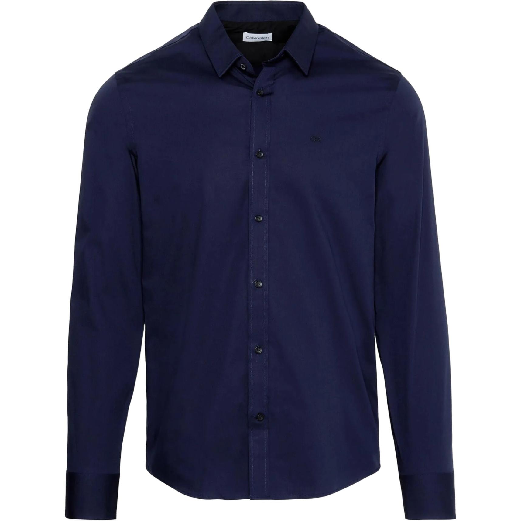 

Calvin Klein Solid Color Button Down Point Collar Long Sleeve Shirt Men shirts Blue K10K110856-CHW XXL