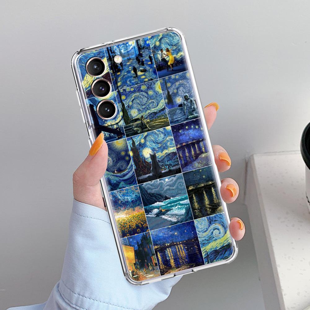 Phone Case For Samsung Galaxy S26 S25 S24 S23 S22 Ultra S20 S21 FE 5G Plus Soft Clear Cover Vintage Stamp Puzzle