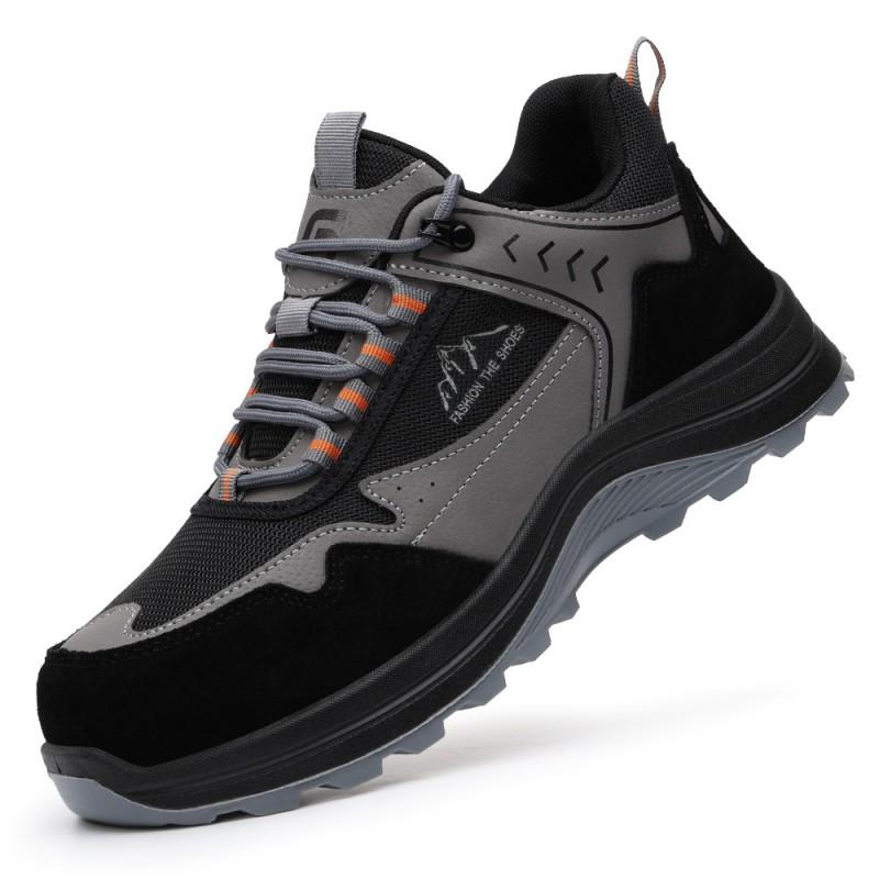 Herren Damen Sicherheitsarbeitsschuhe Stahlkappe Stoßfest Durchstichfest Atmungsaktiv PU-Sohle Baustelle Schuhwerk