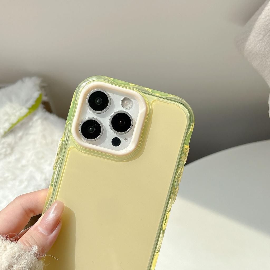 Summer Small and Fresh Wavy Mobile Phone Case Suitable for IPhone 16 Jelly Candy Color Anti-fall Shell Apple 15PRO