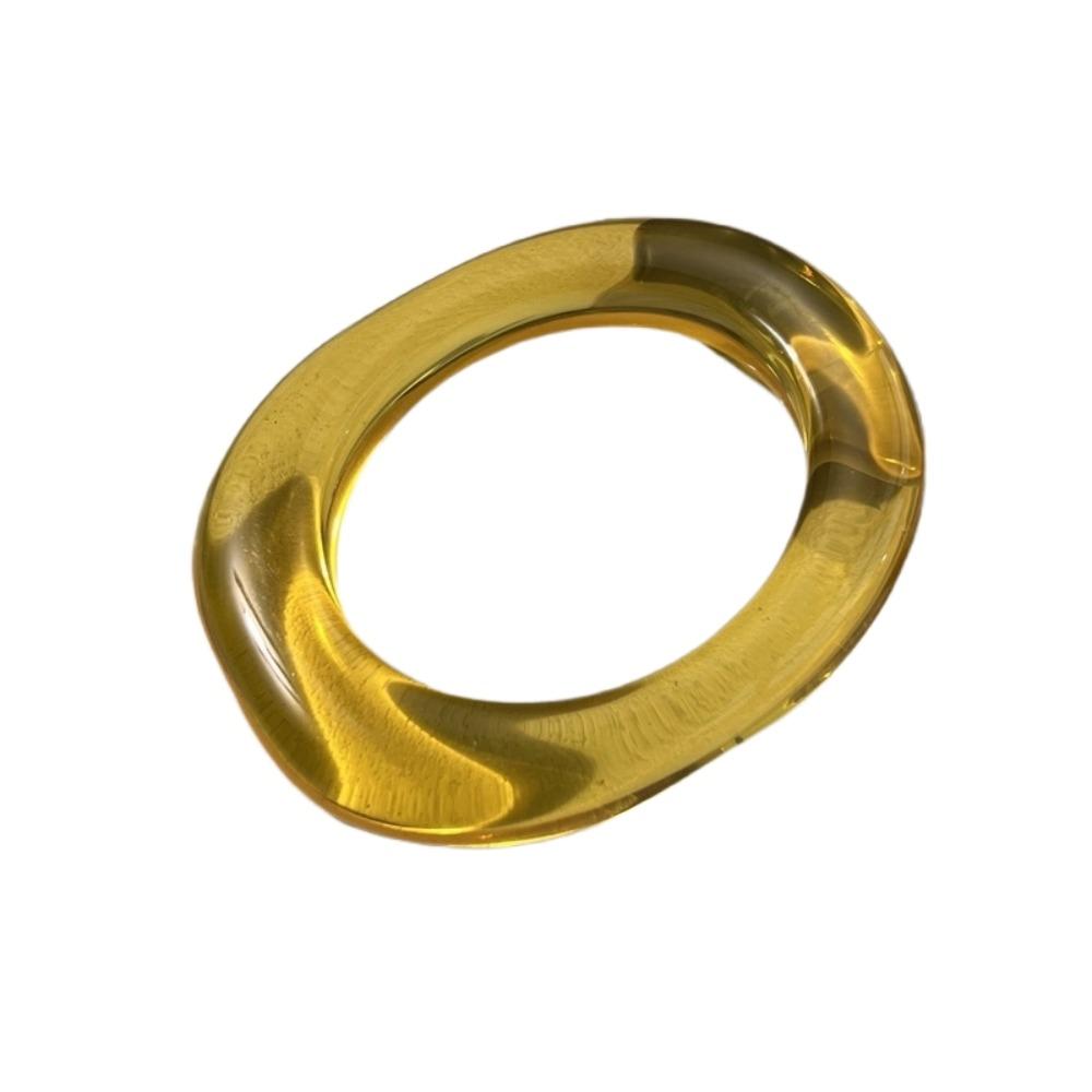 Geometry Transparent Bangle Shining Chunky Bracelets Temperament Women Hand Ring  Daily