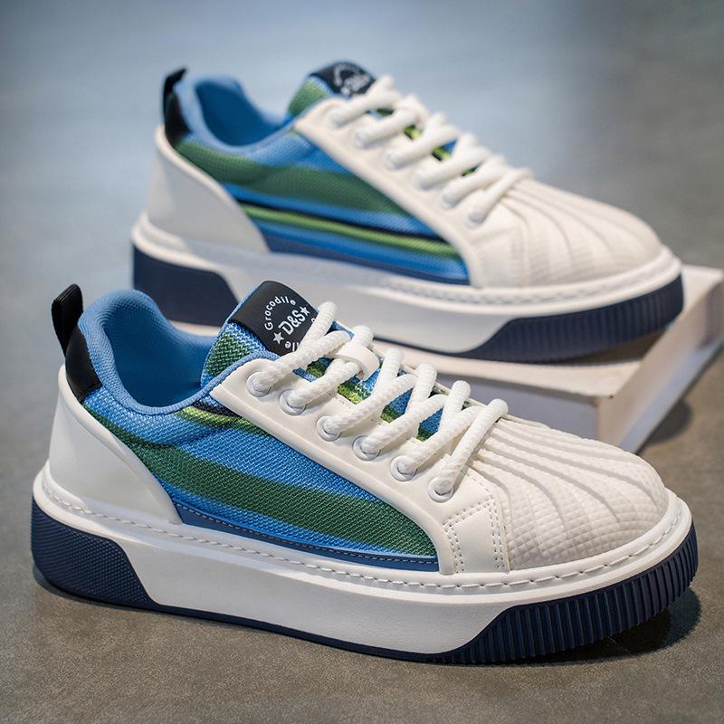 

Мужские осенние кроссовки на платформе - Дышащие, Толстая подошва, Корейский стиль, Универсальные повседневные кроссовки для подростков 41 синий