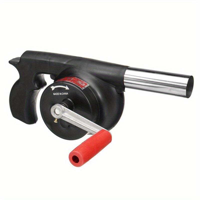 Outdoor Grill Feuerbalg, Handkurbel Luftgebläse Werkzeug, Tragbarer BBQ Ventilator für Campingkocher Zubehör