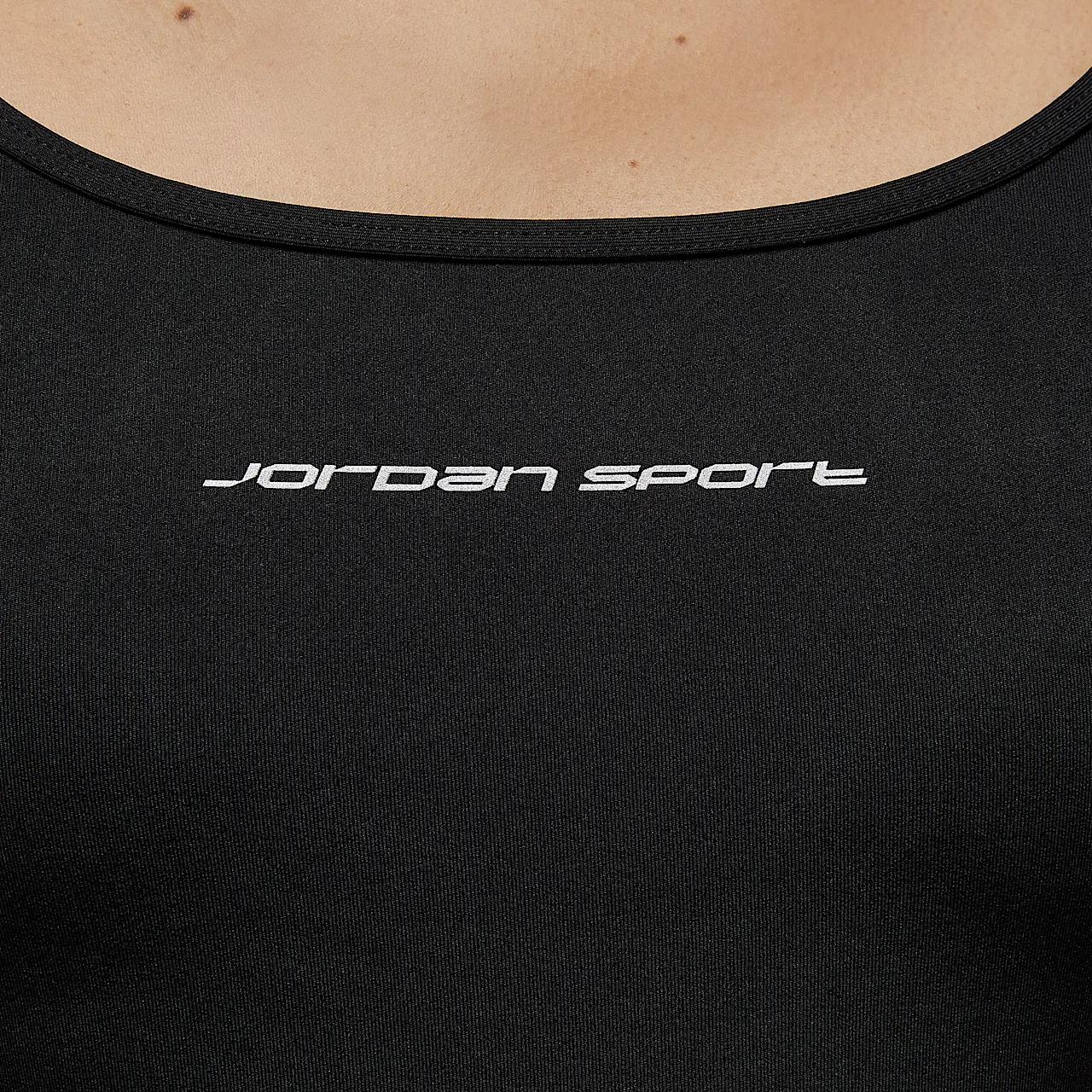 

Jordan Спорт Dri-FIT Мягкий Удобный Полый Модный Дышащий Быстросохнущий Трикотажный Топ с Коротким Рукавом Женские топы Черный HJ0071-010 S