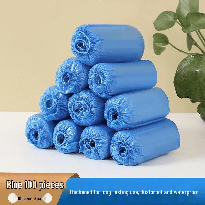 WZR Waterproof Non-Slip Disposable Shoe Covers: Durable, Thick, Dustproof, One Size Fits All for Indoor Use