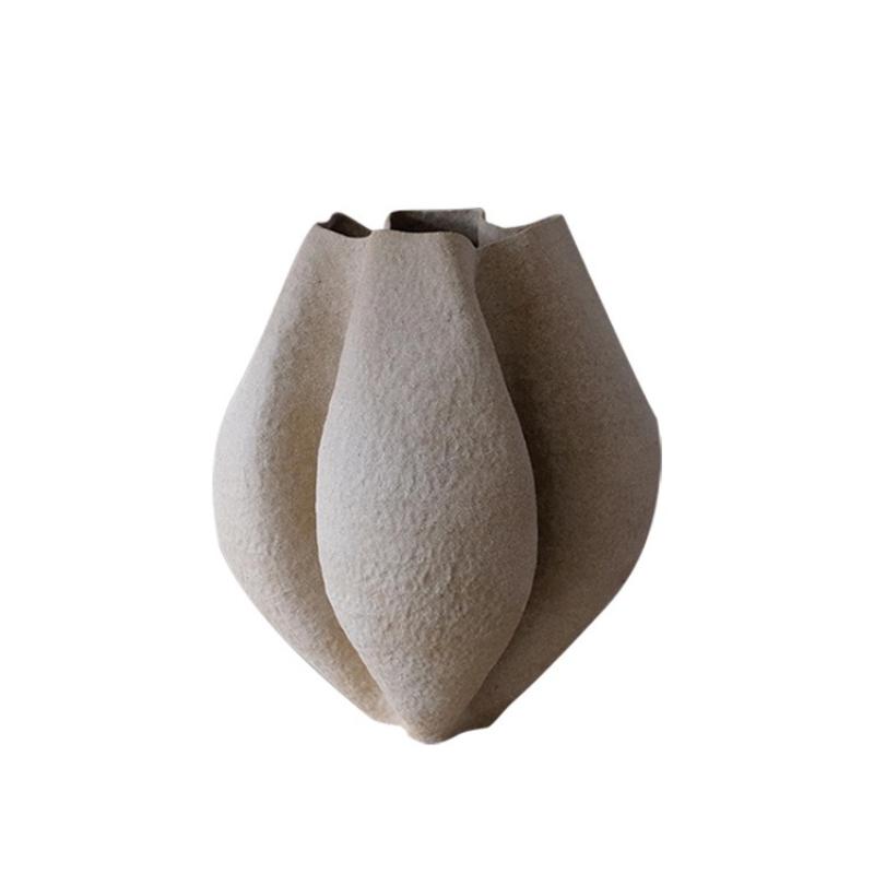 Artistic Vase Irregular Geometric Folds Flowerpot Resin Handicrafts Flower Arrangement Accessories Flower Vase Home Decoration