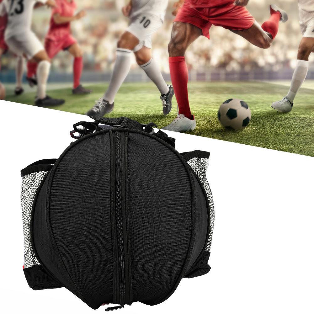 Portable Sports Basketball Football Soccer Ball Storage Ball Single Shoulder Strap (Black)