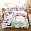 3D Anime Ayakashi Triangle Bedding Set Single Twin Full Printed With Pillowcase Duvet Cover Soft Queen King Size Bedclothes Home