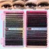 False Eyelash Extension Set Single Cluster 590 Clusters 30 + 40 + 50 + 60 + 80 + 100D Eyelashes