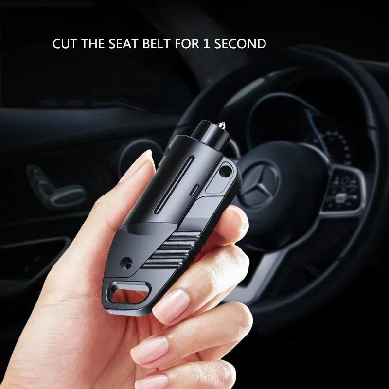 2 In 1 Car Safety Hammer Car Seat Belt Cutter Knife Car Window-breaking Hammer Glass Breaker Lifesaving Tool Escape Rescue TOOLS