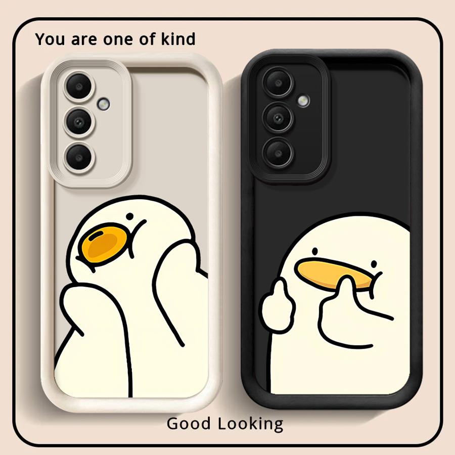 Case for Samsung Galaxy A71 A72 A34 A23 A35 A36 A15 A16 A12 A13 A56 A53 A54 A51 A73 A26 A32 Phone Cover Cute Thumbs Up Duck
